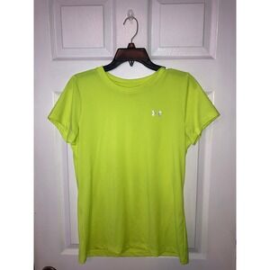 Under Armour HeatGear Loose Fit Athletic T‎ Shirt Neon Yellow Medium